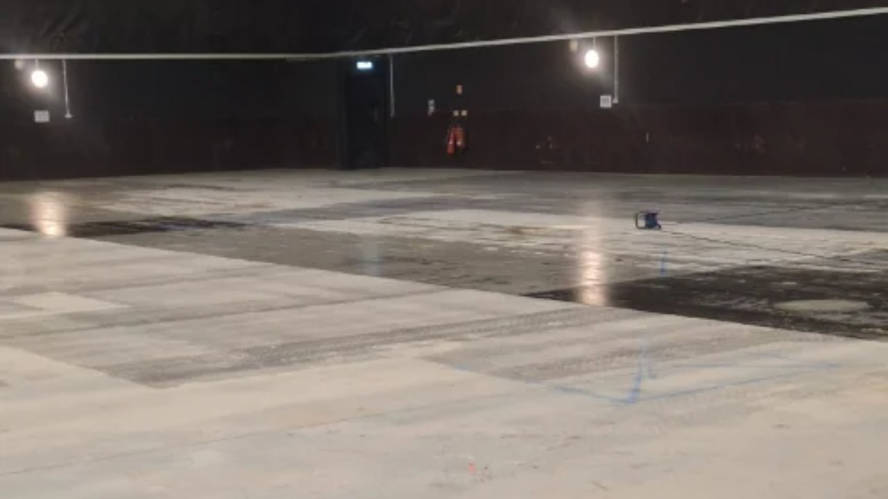 Freshly cleaned warehouse floor in a large industrial unit